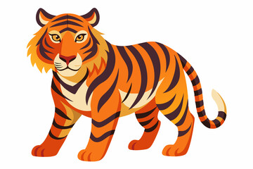 Tiger vector design on white background