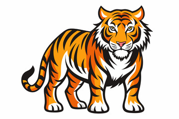 Tiger vector design on white background