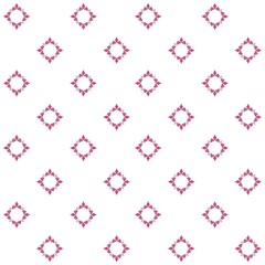 Valentine&rsquo;s Day seamless pattern design, hearts and rhombus in flowery composition.