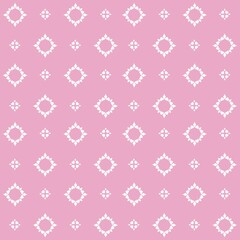 Valentine’s Day seamless pattern design, hearts and rhombus in flowery composition.