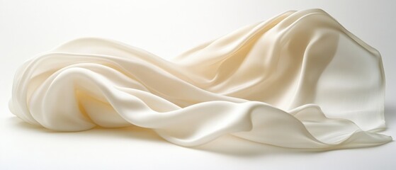 Obraz premium close up of white flowing fabric