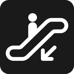 Escalator down sign, Public Services Escalator