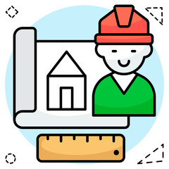 Premium download icon of blueprint