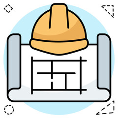 Premium download icon of construction plan