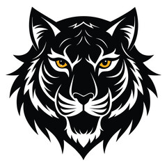 Wildlife Tiger Icon with Bold and Fierce Expression