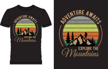 Adventure t shirt design  

