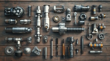 Obraz premium A Symphony of Tools: A Visual Exploration of Precision Engineering and Mechanics