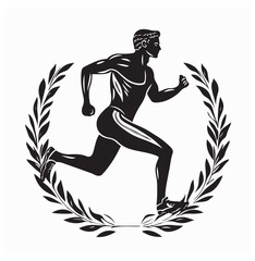 Marathon Greek Logo Design Vector Image and Vector Art isolated on white background.