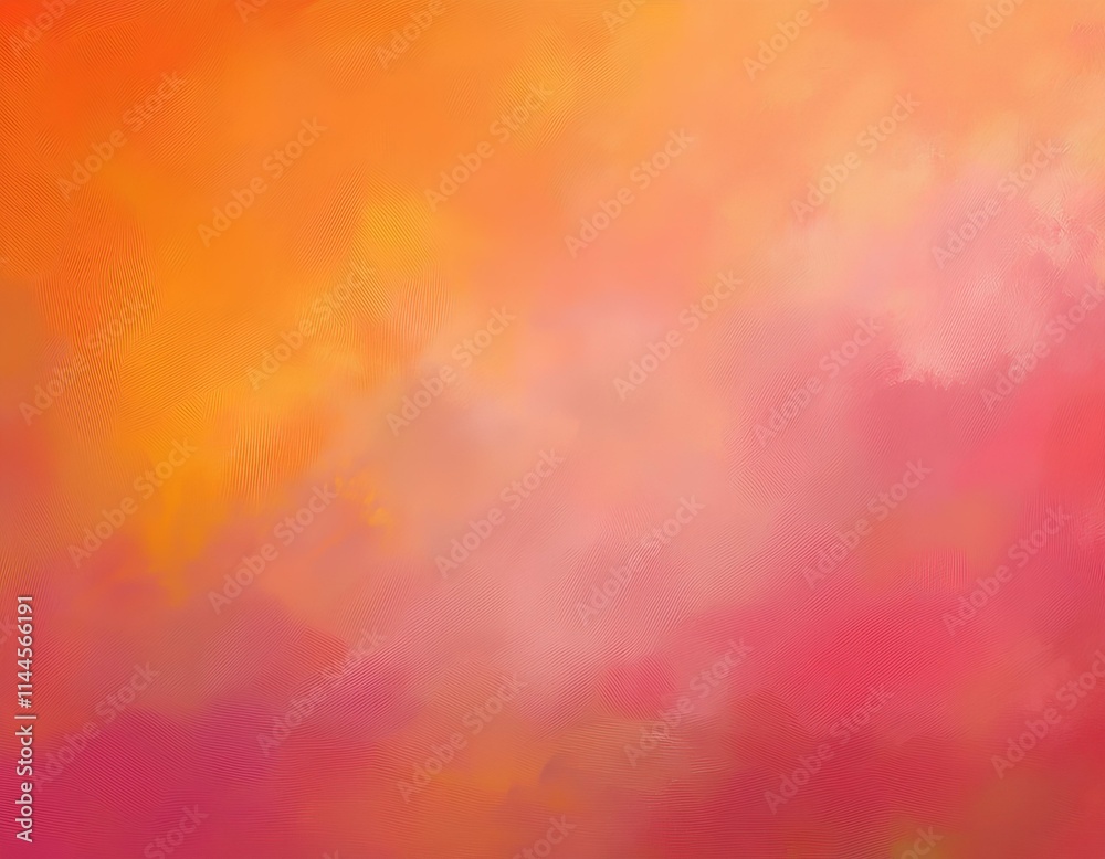 Poster abstract watercolor orange and pink background. Orange and pink painted texture background gradation with copy space to add text and design.