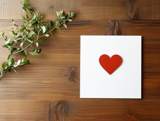 Heart-shaped decoration home office art piece cozy environment close-up view love concept for inspiration