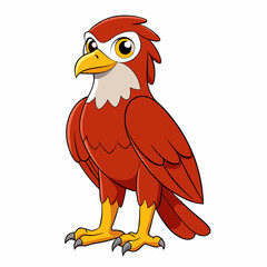 eagle cartoon isolated on white