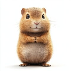 Obraz premium Cute wombat isolated on white background