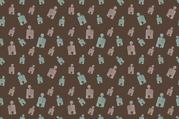 Seamless Pattern with toddler wood toys. Hand drawn illustration baby car and rattle. Watercolor seamless background for Kids. Print for childish textile or wallpaper