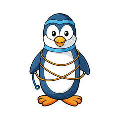 penguin with a scarf