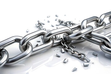 Obraz premium chain with red link