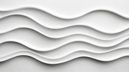 Obraz premium Subtle wave patterns create serene and modern aesthetic against textured white background, evoking sense of calm and tranquility