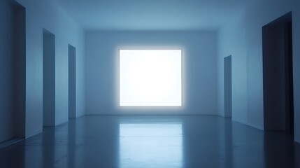 Obraz premium Brightly lit mockup interior wide shot photo. AI Generated