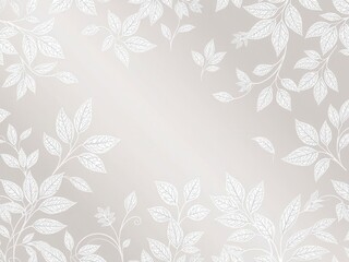 Elegant seamless silver leaves wallpaper design for interior decoration, decoration, texture