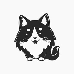 Fototapeta premium Design cat Minimalist and Flat Logo Vector illustration white background 