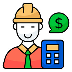 Trendy design icon of financial chat