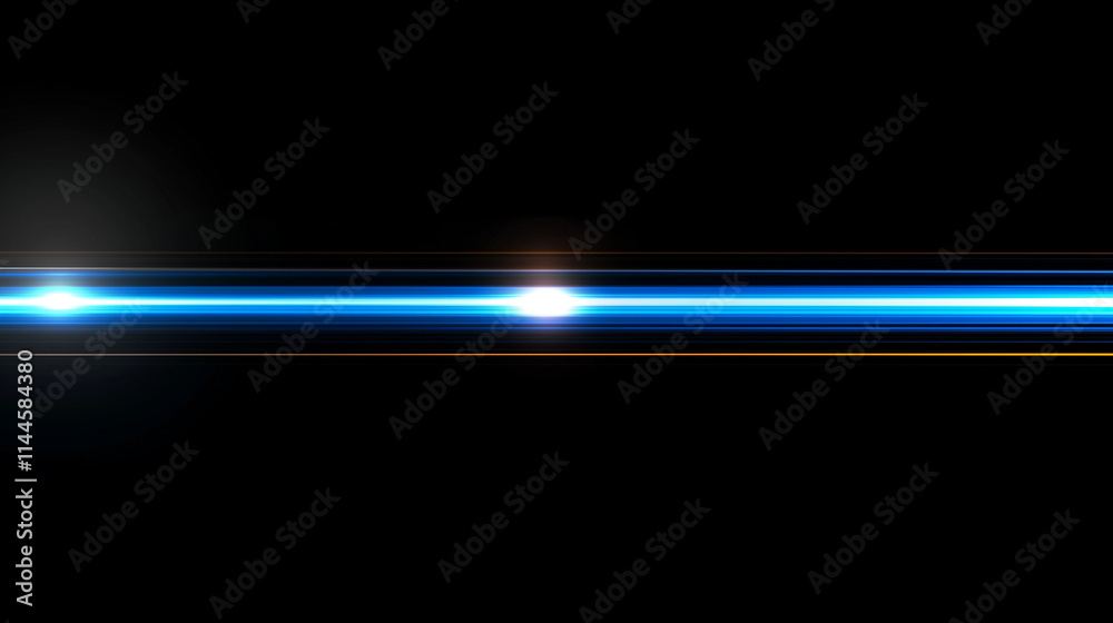 Poster abstract digital banner: glowing blue light beam on a dark background. futuristic technology concept