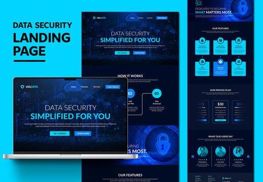 Secure Data Management Landing Page Template