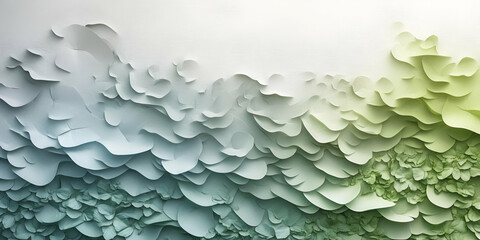 Abstract layered design with soft colors creating a wave-like texture.