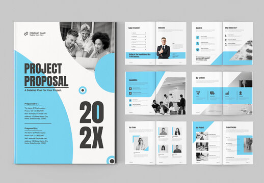Project Proposal Brochure Layout For Corporate Company