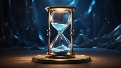 Hourglass Shines with Glowing Crystal Frame