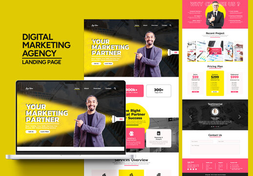 Modern Landing Page Layout For Digital Marketing Agencies