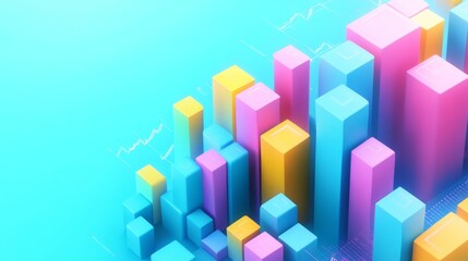 Strategic key visual concept with dynamic design, layering vibrant colors and modern elements to represent growth and forward-thinking strategies