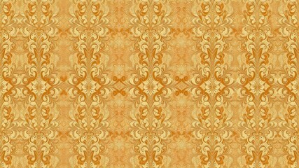 Intricate royal floral wallpaper with gold accents and jewel tones, texture, opulent