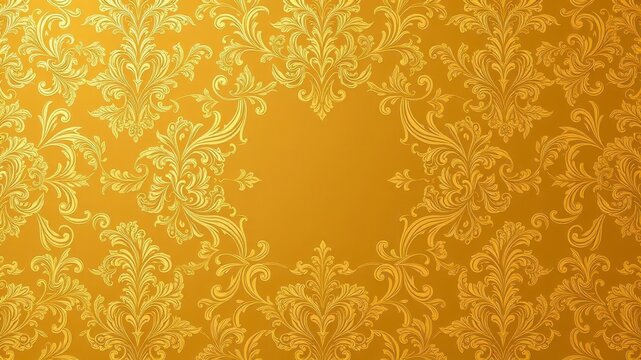 Luxurious seamless golden floral wallpaper with intricate design elements, seamless, opulent, pattern