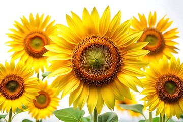 Fototapeta premium sunflower on a white background