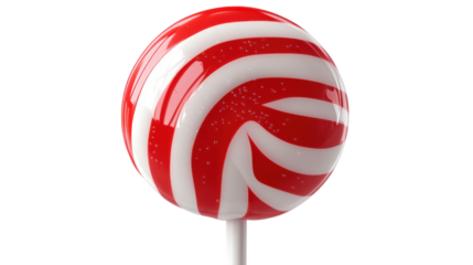 red lollipop isolated on white background