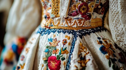 Intricate Embroidered Traditional Dress