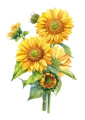 Fototapeta premium bouquet of sunflowers
