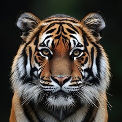 Naklejka premium A tiger looking at the camera. 