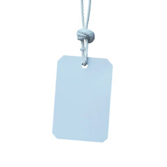 Blank tag with string for labeling items in various applications and industries