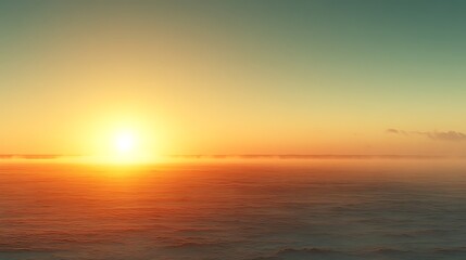 Fototapeta premium Sunrise over a foggy winter landscape