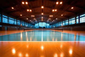 Fototapeta premium Tranquil Indoor Tennis Court