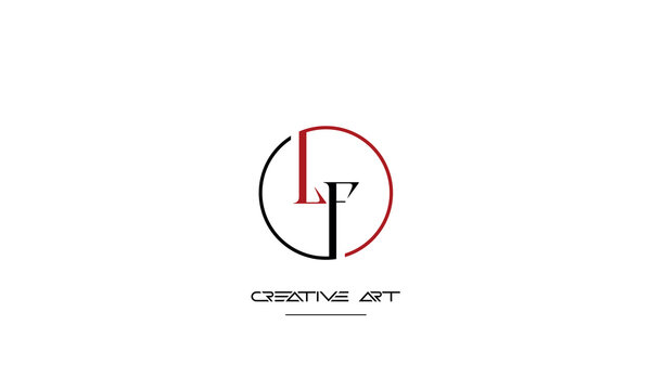 LF, FL, L, F abstract letters logo monogram