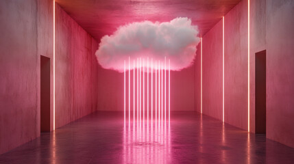 Cloud computing illustration digital space graphic design futuristic environment abstract viewpoint