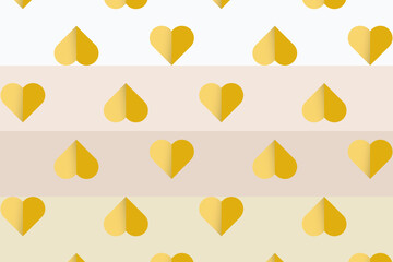 A yellow sweet hearts pattern for Valentines elements on soft pastel colors, pattern heart for Happy Valentines Day objects Heart used in banners, post card