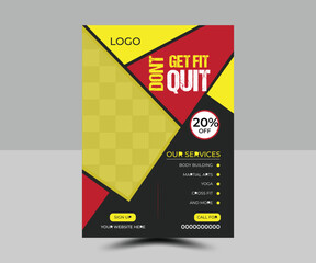 very professional gym flyer design template