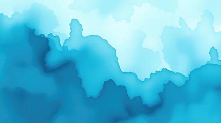 Obraz premium A mesmerizing gradient of tranquil blues forms an abstract backdrop, inviting creativity and exploration. Soft waves merge gracefully in this serene composition