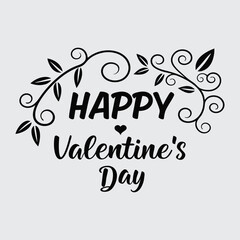 Happy valentines day typography  vector art and illustration