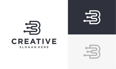 initial b vector logo