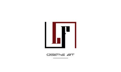 LF, FL, L, F abstract letters logo monogram