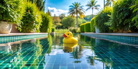 Swimming Pool Relaxation: Calm Water, Blue Tiles, Summer Fun, Backyard Oasis, Aquatic Scene, Poolside Paradise, Refreshing Dip, Sunbathing,  Swimming Pool Design Ideas, Luxury Pool